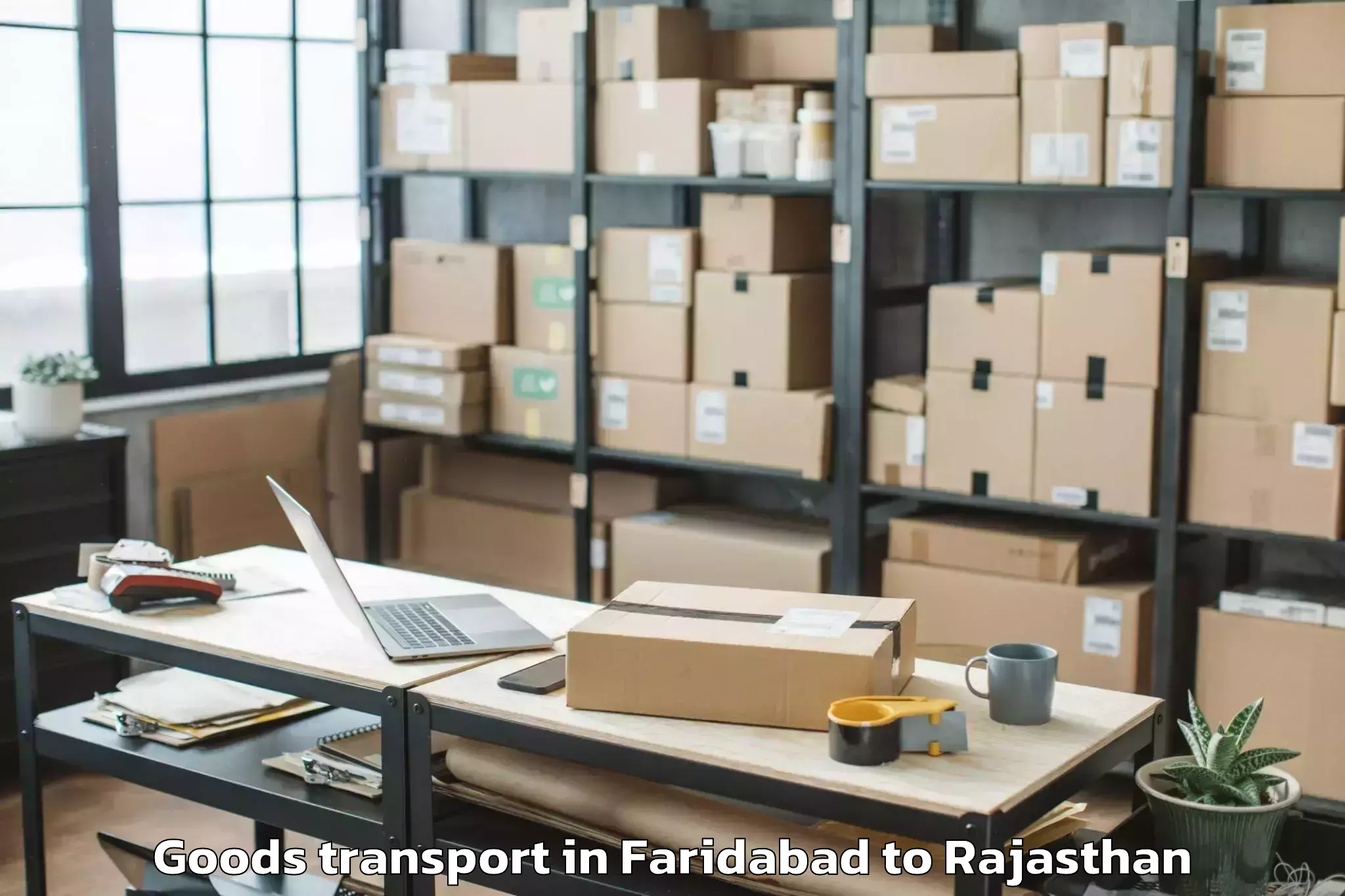 Hassle-Free Faridabad to Poornima University Jaipur Goods Transport